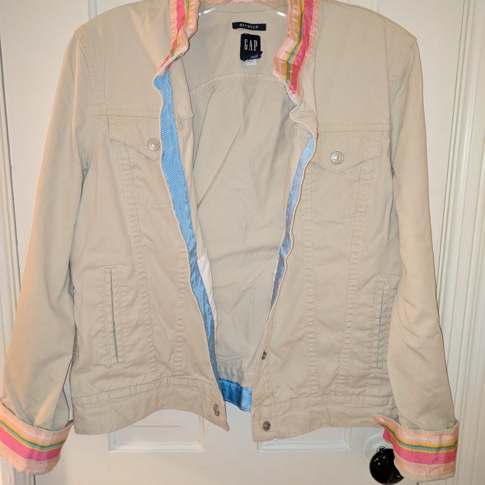 GAP Jacket w/ Striped Trim